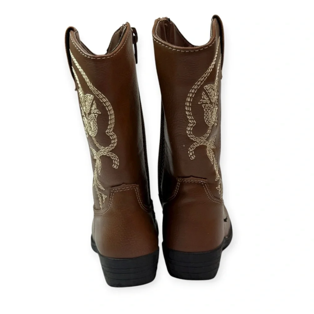 Kensie Girl Cowgirl Heel Boots‎ in Brown